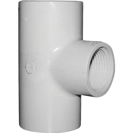 GENOVA LASCO 402168BC Reducing Pipe Tee, 114 x 1 in, Slip x FIP, PVC, SCH 40 Schedule 402168-BC